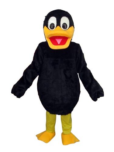 Long Wool Black Duck Mascot Adult Costume