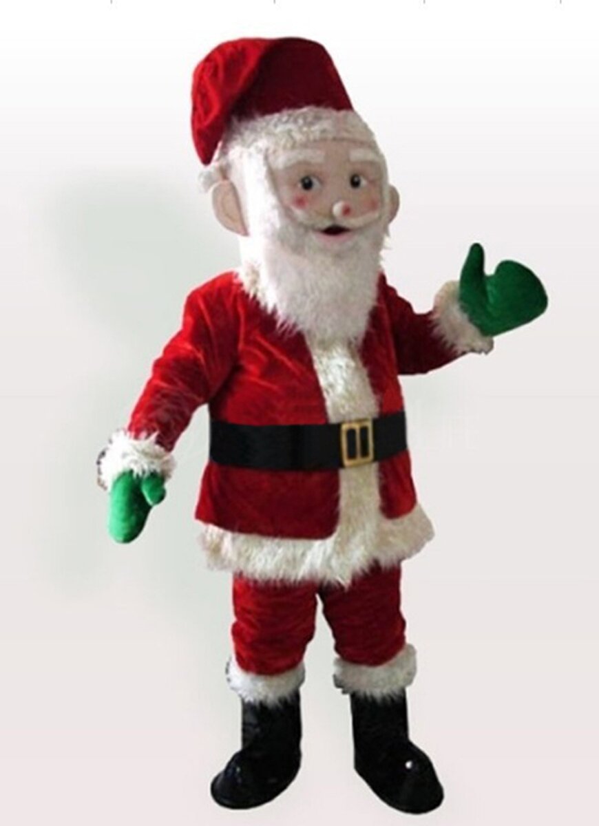 Santa Claus(Dark Red) Adult Mascot Costume